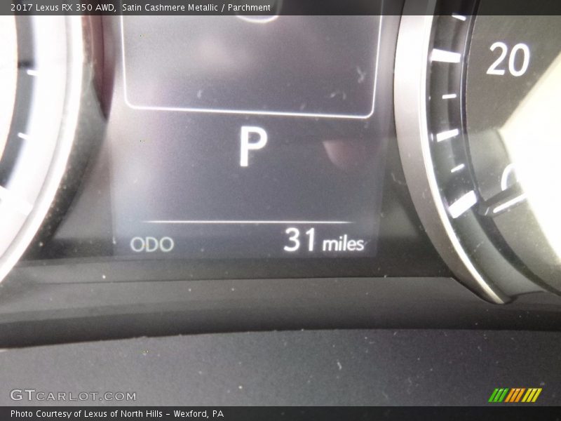 Satin Cashmere Metallic / Parchment 2017 Lexus RX 350 AWD