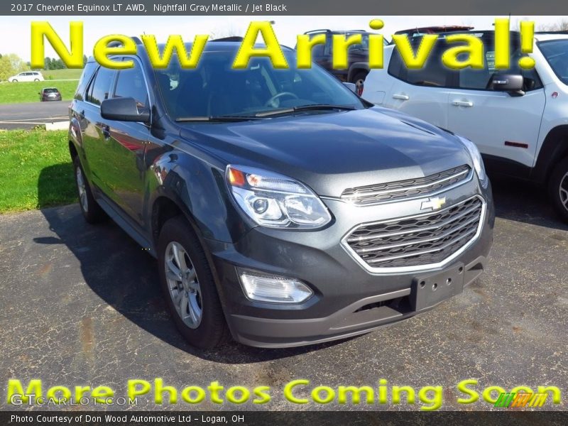 Nightfall Gray Metallic / Jet Black 2017 Chevrolet Equinox LT AWD