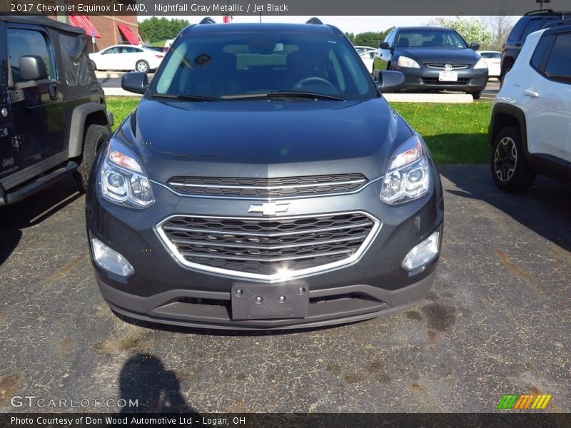 Nightfall Gray Metallic / Jet Black 2017 Chevrolet Equinox LT AWD