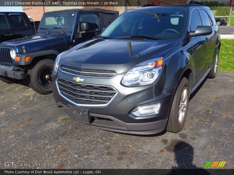 Nightfall Gray Metallic / Jet Black 2017 Chevrolet Equinox LT AWD