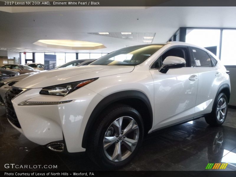 Eminent White Pearl / Black 2017 Lexus NX 200t AWD
