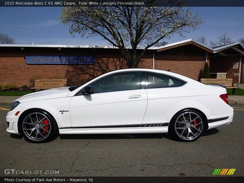 Polar White / designo Porcelain/Black 2015 Mercedes-Benz C 63 AMG Coupe