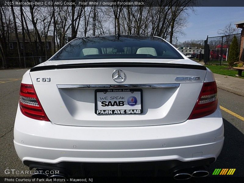 Polar White / designo Porcelain/Black 2015 Mercedes-Benz C 63 AMG Coupe