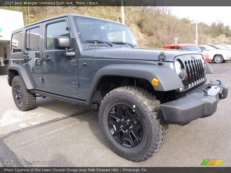 Rhino / Black 2017 Jeep Wrangler Unlimited Sport 4x4