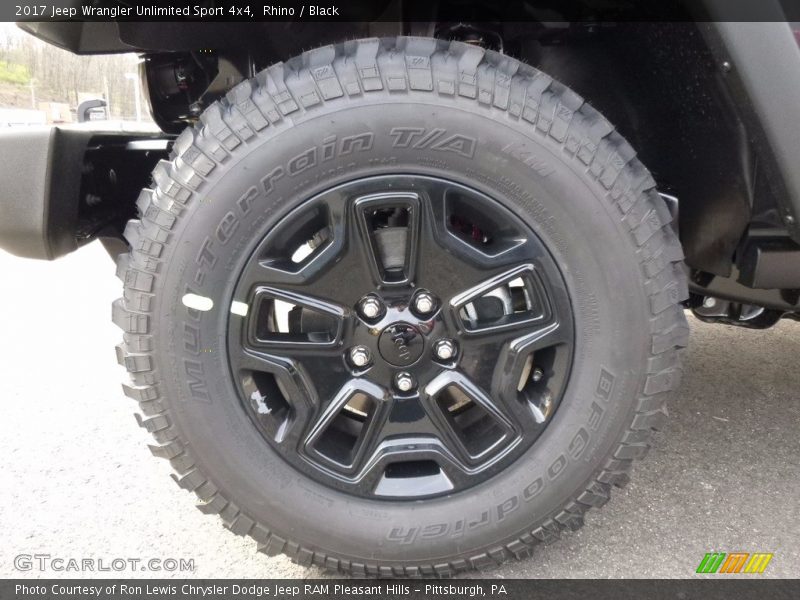Rhino / Black 2017 Jeep Wrangler Unlimited Sport 4x4
