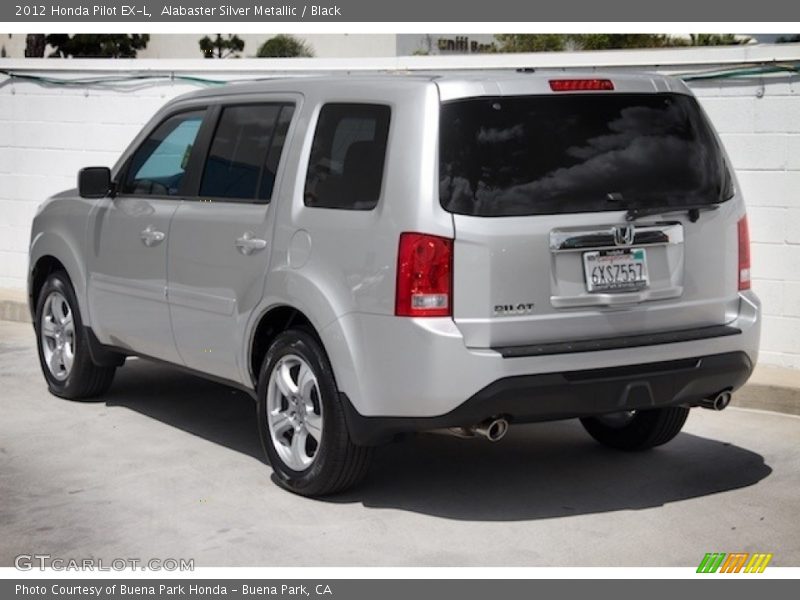 Alabaster Silver Metallic / Black 2012 Honda Pilot EX-L