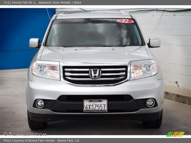 Alabaster Silver Metallic / Black 2012 Honda Pilot EX-L
