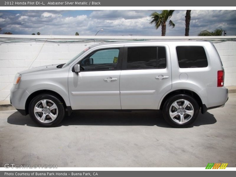 Alabaster Silver Metallic / Black 2012 Honda Pilot EX-L