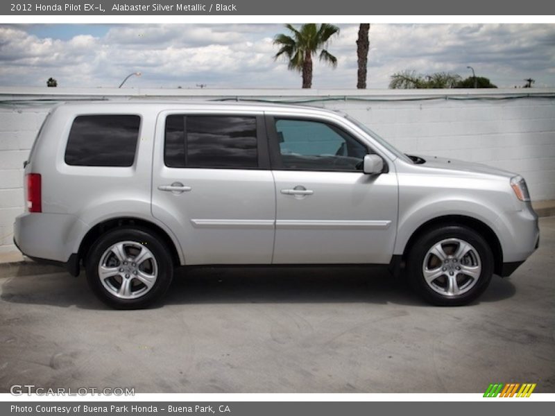 Alabaster Silver Metallic / Black 2012 Honda Pilot EX-L