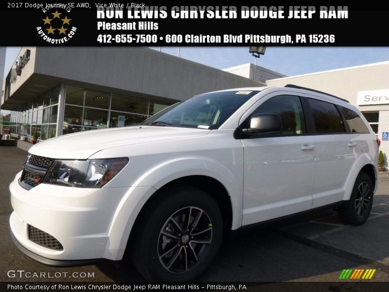 Vice White / Black 2017 Dodge Journey SE AWD