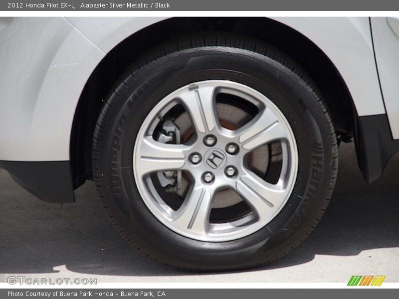 Alabaster Silver Metallic / Black 2012 Honda Pilot EX-L
