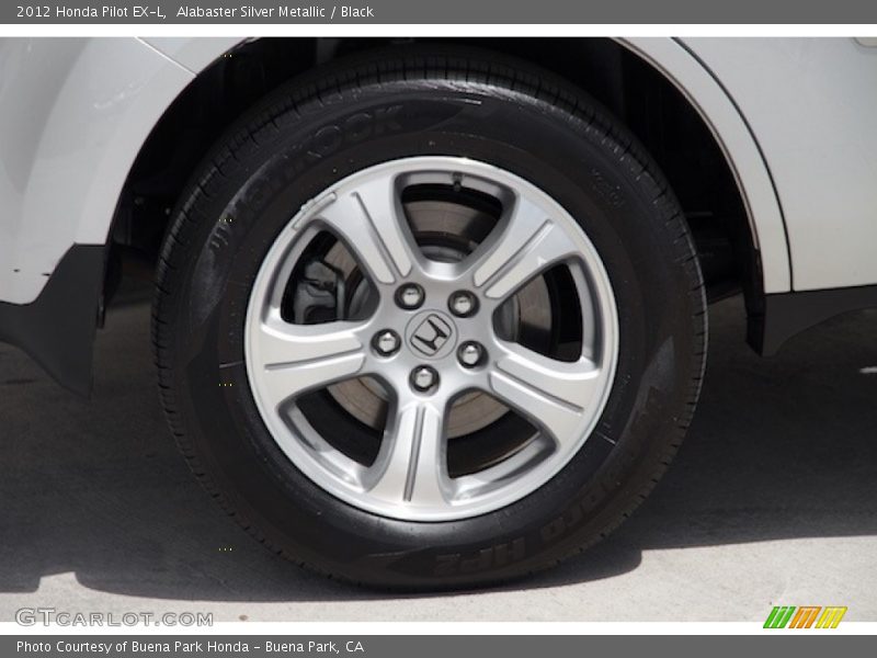 Alabaster Silver Metallic / Black 2012 Honda Pilot EX-L
