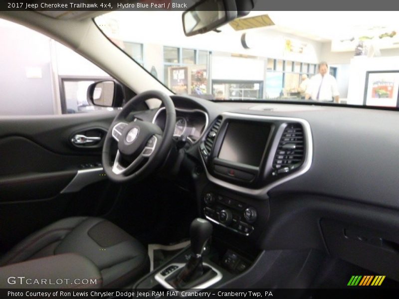 Hydro Blue Pearl / Black 2017 Jeep Cherokee Trailhawk 4x4