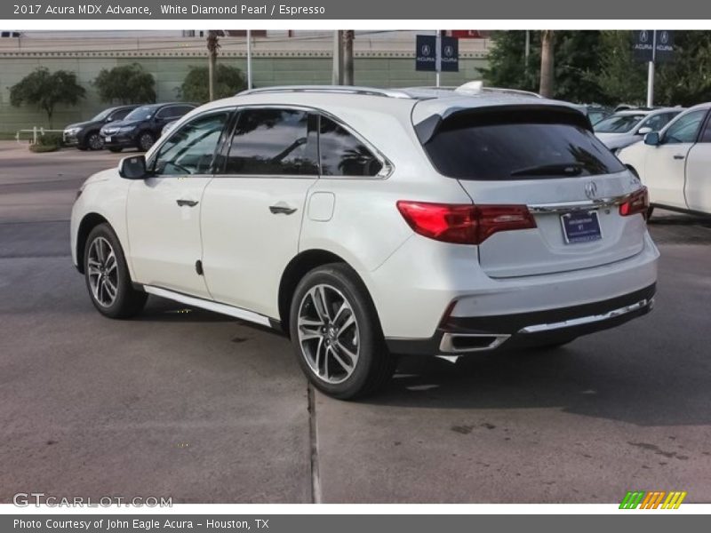 White Diamond Pearl / Espresso 2017 Acura MDX Advance