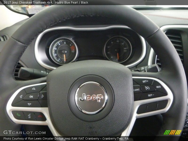 Hydro Blue Pearl / Black 2017 Jeep Cherokee Trailhawk 4x4