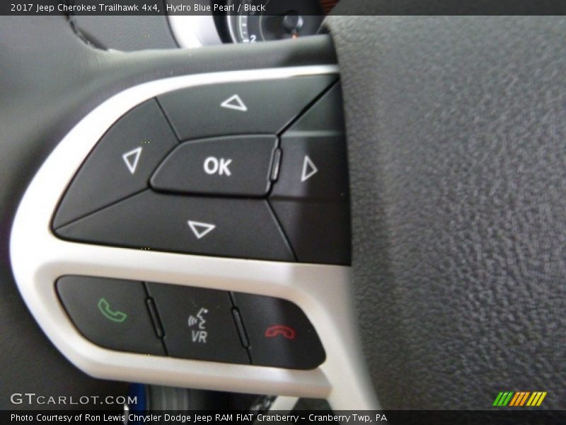 Hydro Blue Pearl / Black 2017 Jeep Cherokee Trailhawk 4x4