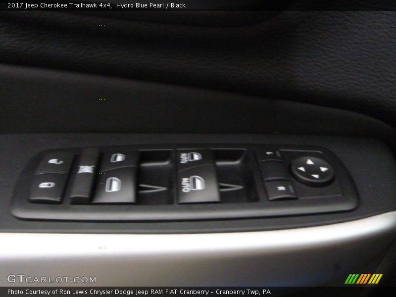 Hydro Blue Pearl / Black 2017 Jeep Cherokee Trailhawk 4x4