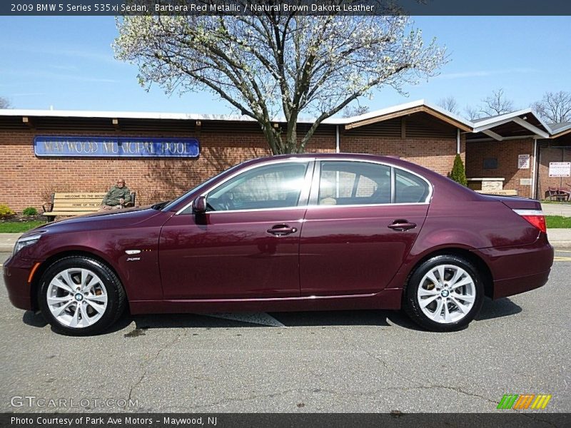 Barbera Red Metallic / Natural Brown Dakota Leather 2009 BMW 5 Series 535xi Sedan