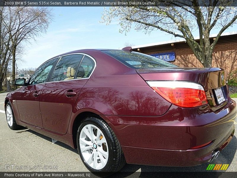 Barbera Red Metallic / Natural Brown Dakota Leather 2009 BMW 5 Series 535xi Sedan