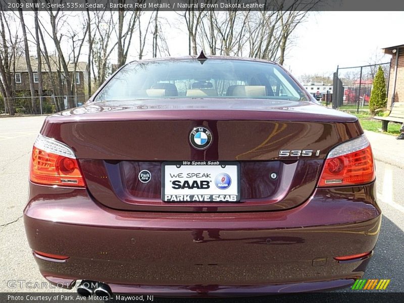 Barbera Red Metallic / Natural Brown Dakota Leather 2009 BMW 5 Series 535xi Sedan