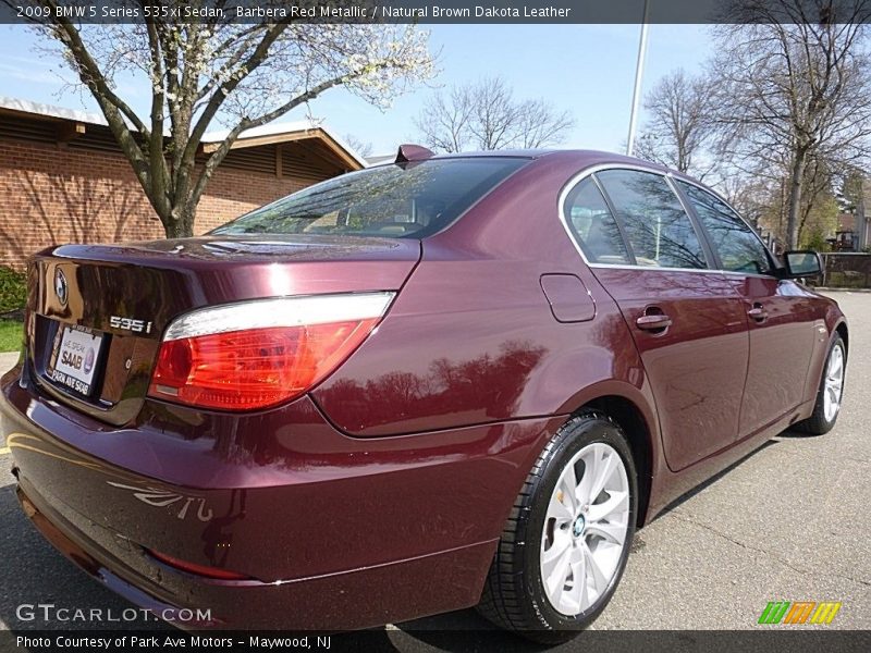 Barbera Red Metallic / Natural Brown Dakota Leather 2009 BMW 5 Series 535xi Sedan