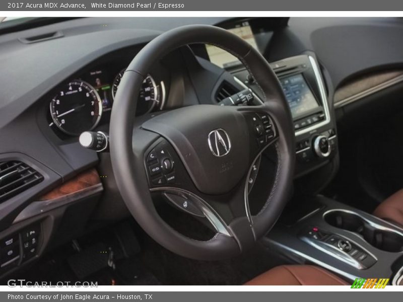 White Diamond Pearl / Espresso 2017 Acura MDX Advance