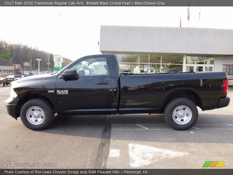 Brilliant Black Crystal Pearl / Black/Diesel Gray 2017 Ram 1500 Tradesman Regular Cab 4x4