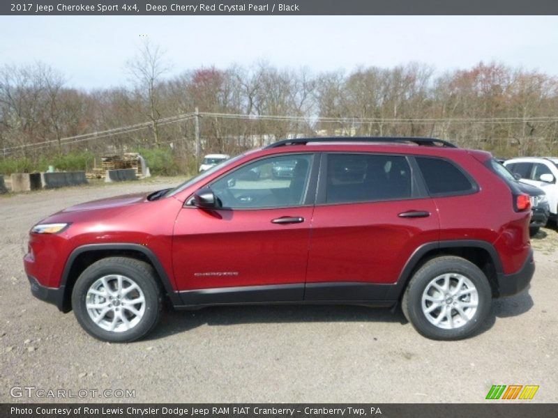 Deep Cherry Red Crystal Pearl / Black 2017 Jeep Cherokee Sport 4x4