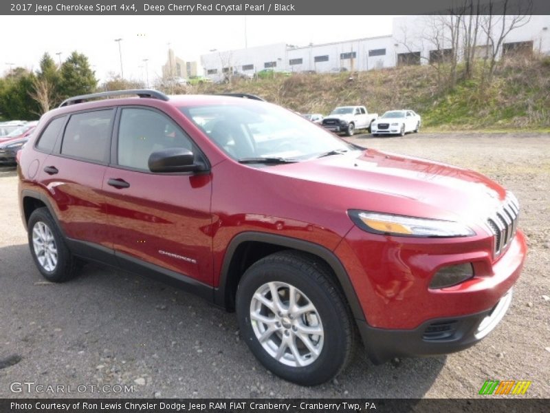 Deep Cherry Red Crystal Pearl / Black 2017 Jeep Cherokee Sport 4x4