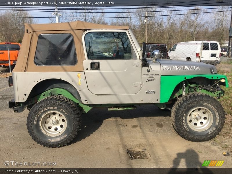 Silverstone Metallic / Agate Black 2001 Jeep Wrangler Sport 4x4