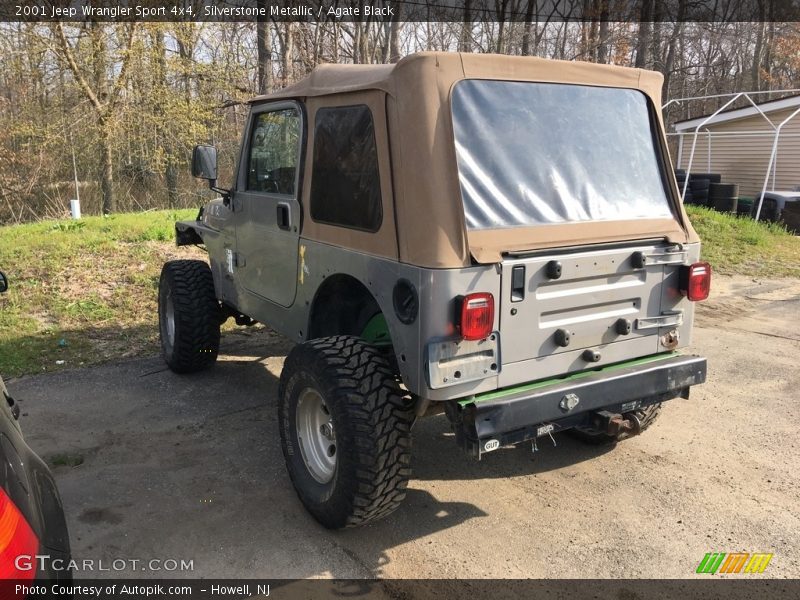 Silverstone Metallic / Agate Black 2001 Jeep Wrangler Sport 4x4