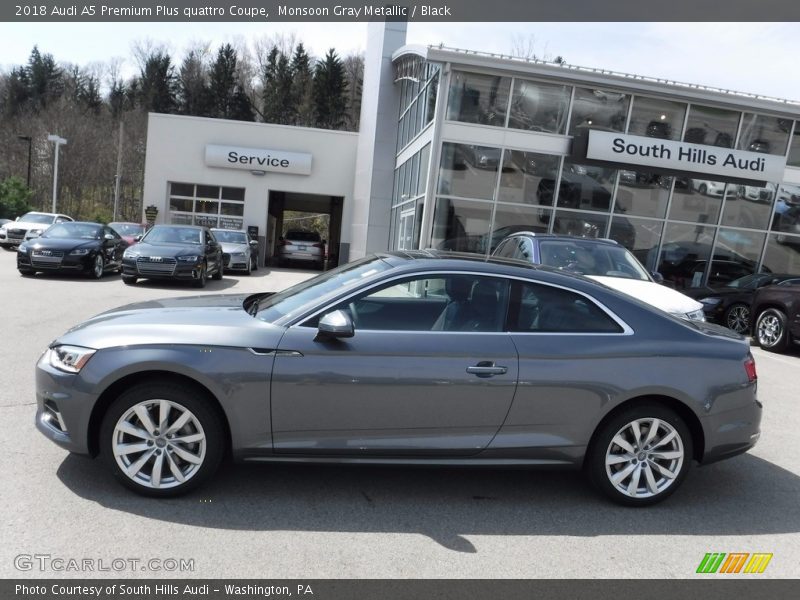 Monsoon Gray Metallic / Black 2018 Audi A5 Premium Plus quattro Coupe