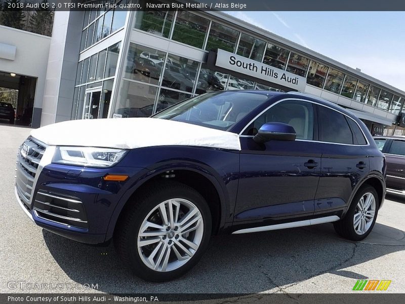 Navarra Blue Metallic / Atlas Beige 2018 Audi Q5 2.0 TFSI Premium Plus quattro