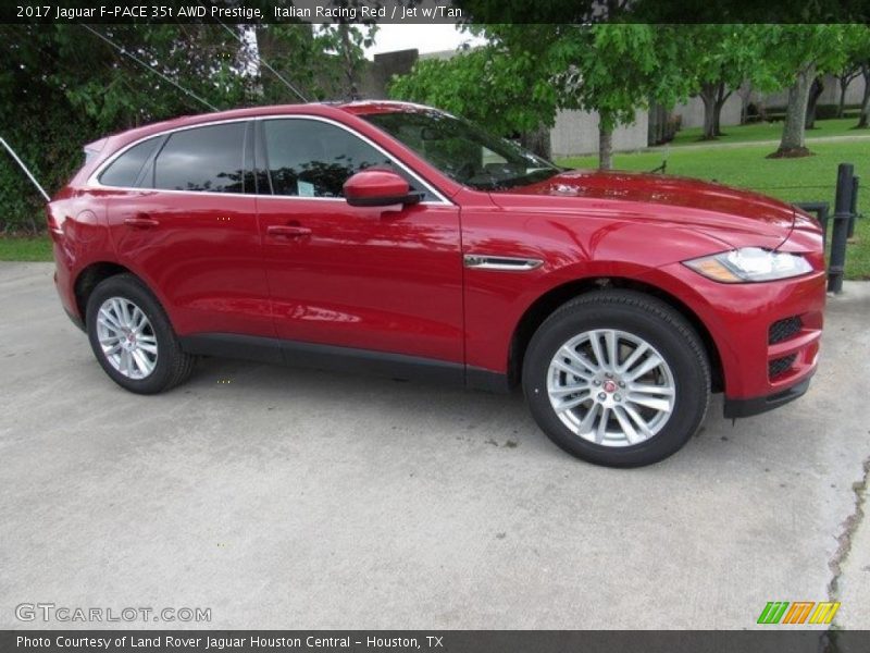 Italian Racing Red / Jet w/Tan 2017 Jaguar F-PACE 35t AWD Prestige