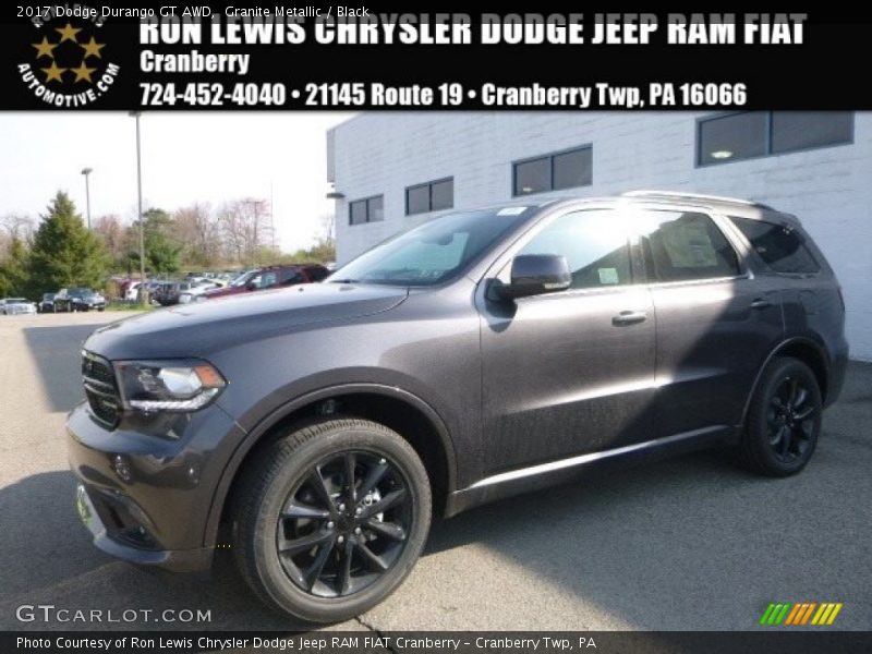 Granite Metallic / Black 2017 Dodge Durango GT AWD