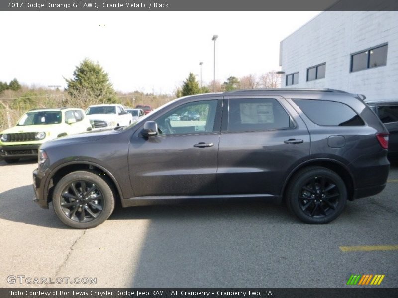 Granite Metallic / Black 2017 Dodge Durango GT AWD