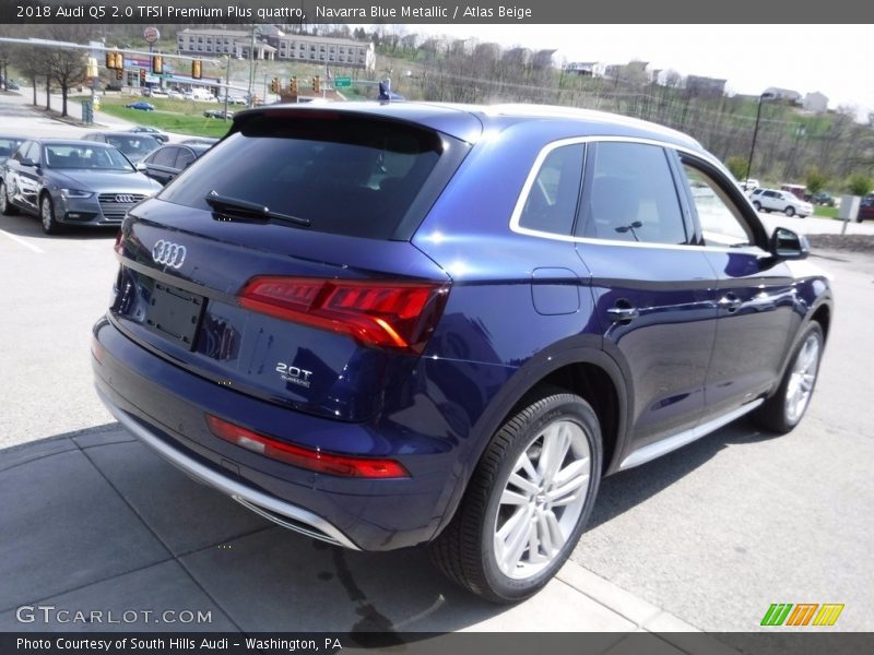 Navarra Blue Metallic / Atlas Beige 2018 Audi Q5 2.0 TFSI Premium Plus quattro