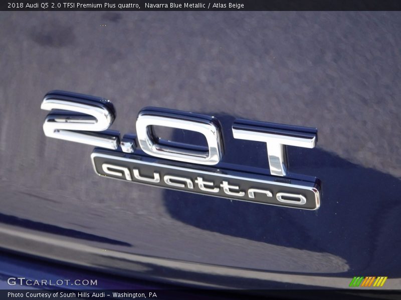 Navarra Blue Metallic / Atlas Beige 2018 Audi Q5 2.0 TFSI Premium Plus quattro