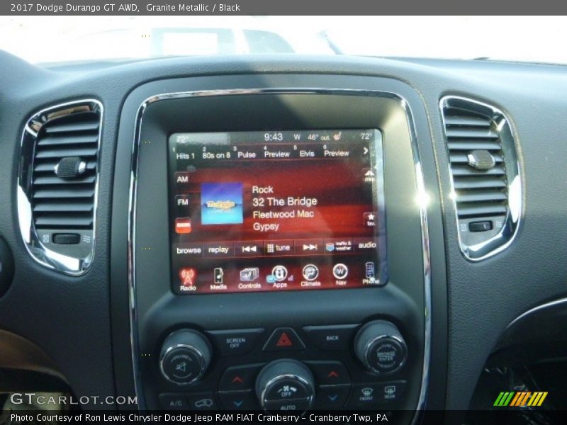 Granite Metallic / Black 2017 Dodge Durango GT AWD