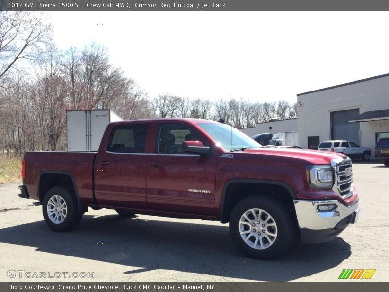 Crimson Red Tintcoat / Jet Black 2017 GMC Sierra 1500 SLE Crew Cab 4WD