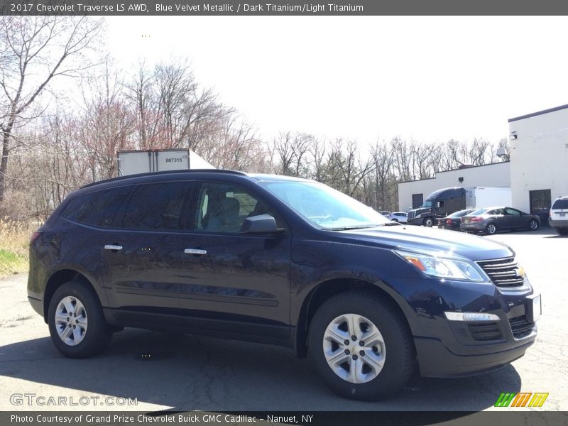 Blue Velvet Metallic / Dark Titanium/Light Titanium 2017 Chevrolet Traverse LS AWD