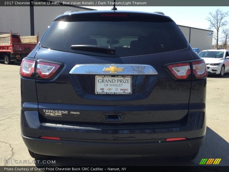 Blue Velvet Metallic / Dark Titanium/Light Titanium 2017 Chevrolet Traverse LS AWD
