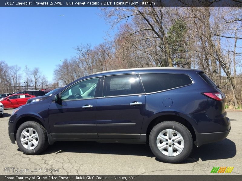 Blue Velvet Metallic / Dark Titanium/Light Titanium 2017 Chevrolet Traverse LS AWD