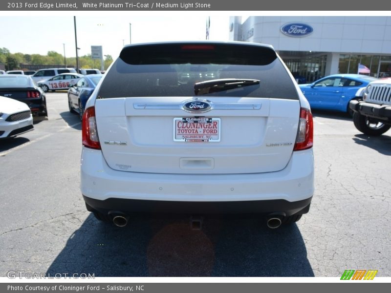 White Platinum Tri-Coat / Medium Light Stone 2013 Ford Edge Limited