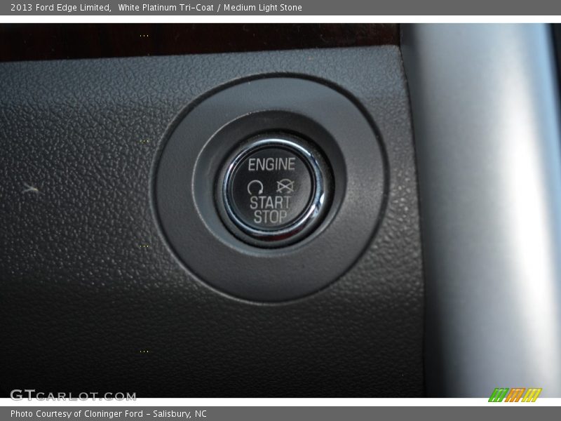 White Platinum Tri-Coat / Medium Light Stone 2013 Ford Edge Limited