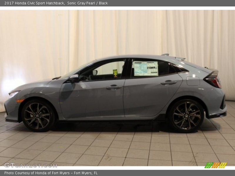 Sonic Gray Pearl / Black 2017 Honda Civic Sport Hatchback