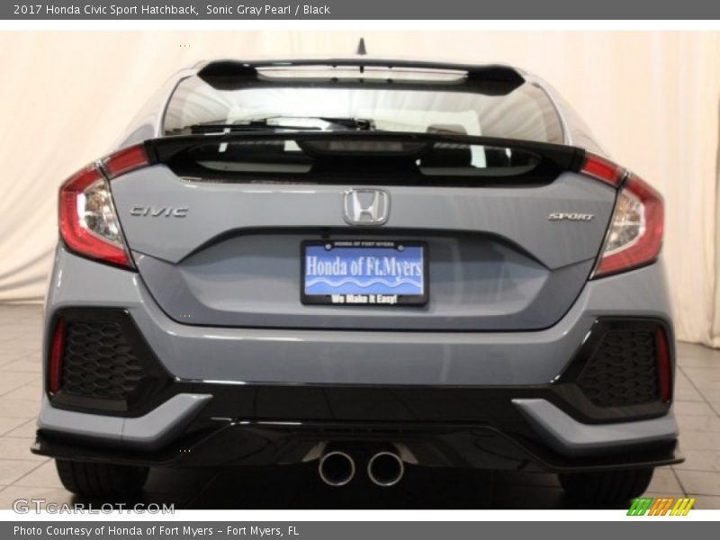 Sonic Gray Pearl / Black 2017 Honda Civic Sport Hatchback