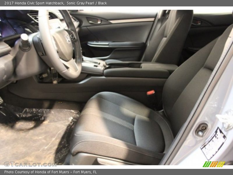 Sonic Gray Pearl / Black 2017 Honda Civic Sport Hatchback