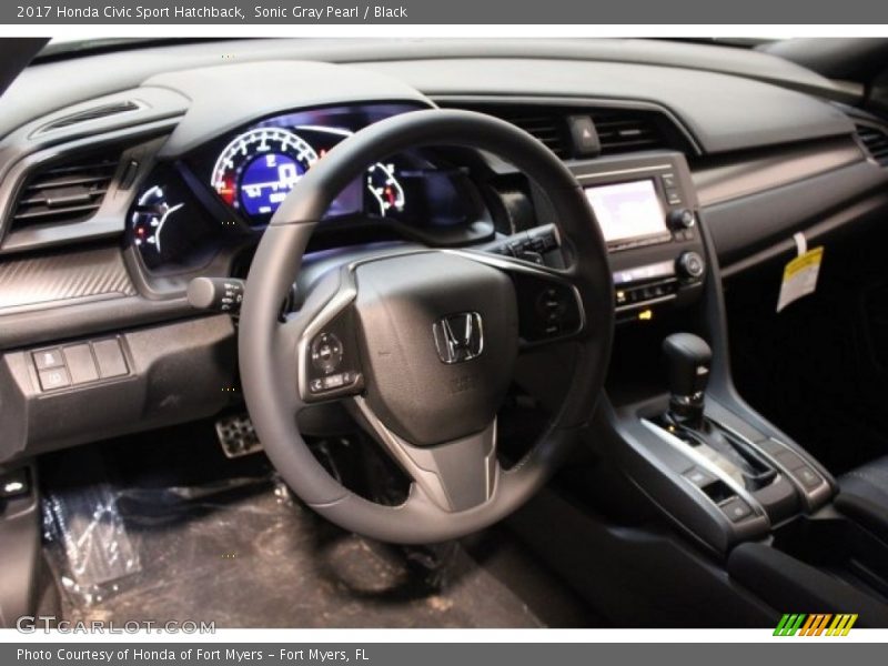 Sonic Gray Pearl / Black 2017 Honda Civic Sport Hatchback