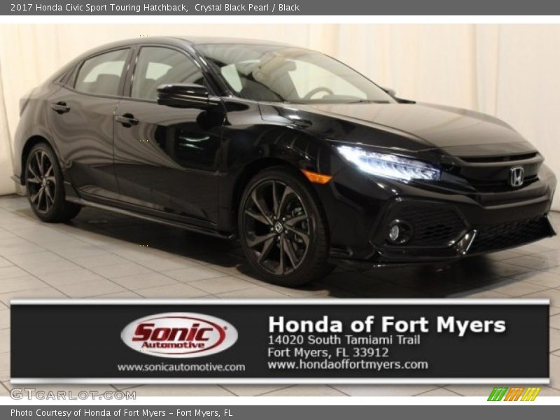 Crystal Black Pearl / Black 2017 Honda Civic Sport Touring Hatchback